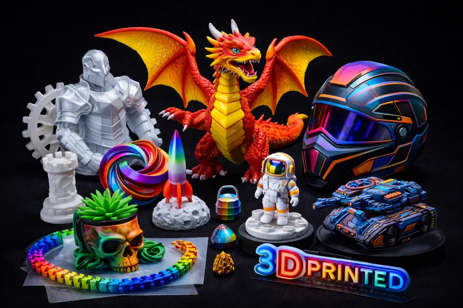 Examples of 3D printed objects